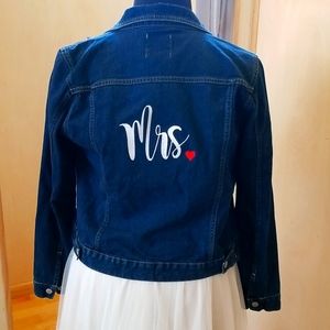 Embroidered Mrs jean jacket